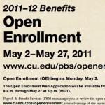 2011-12 Benefits Open Enrollment poster