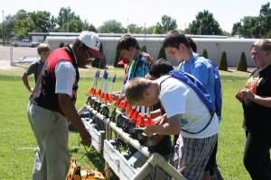 Rocket Launch Students launching rockets