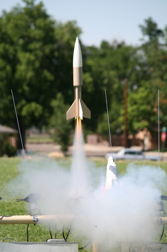 STEM Camp Rocket 4 Launching rocket