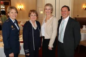 From left: Air Force Lt. General Michelle Johnson, Chancellor Pam Shockley Zalabak, President Jill Tiefenthaler, President Lance Bolton