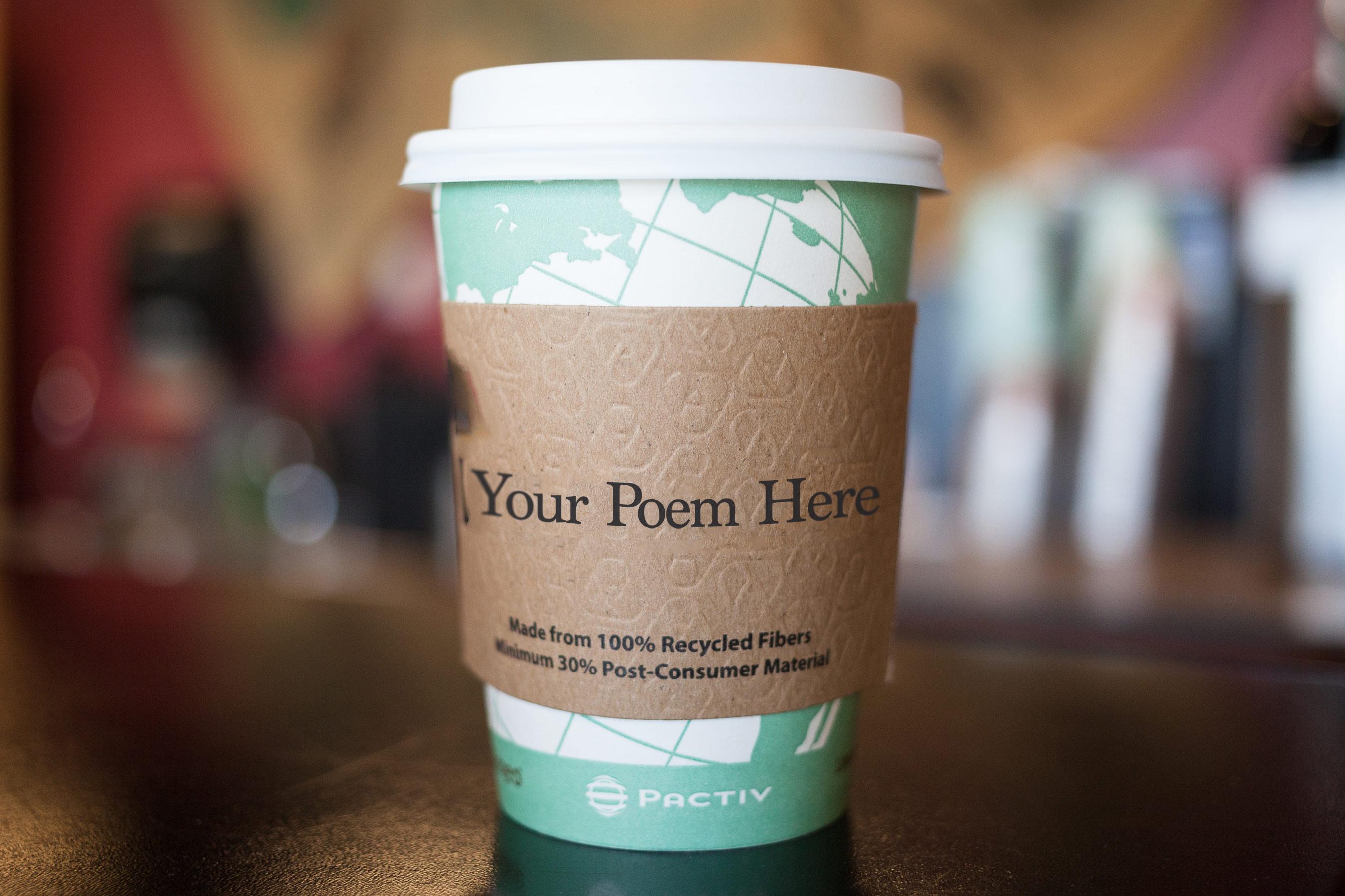 Image result for poems written on coffee cups