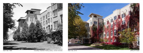 UCCS Main Hall in 1969 and 2010