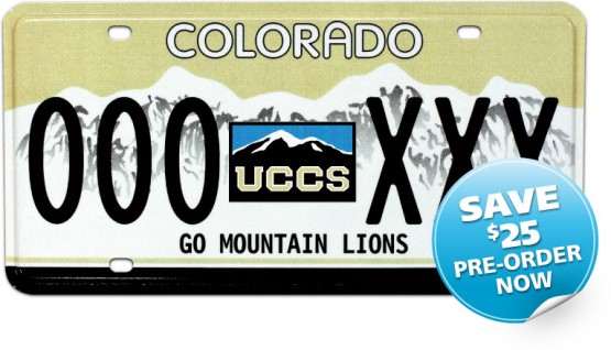 UCCS License Plate