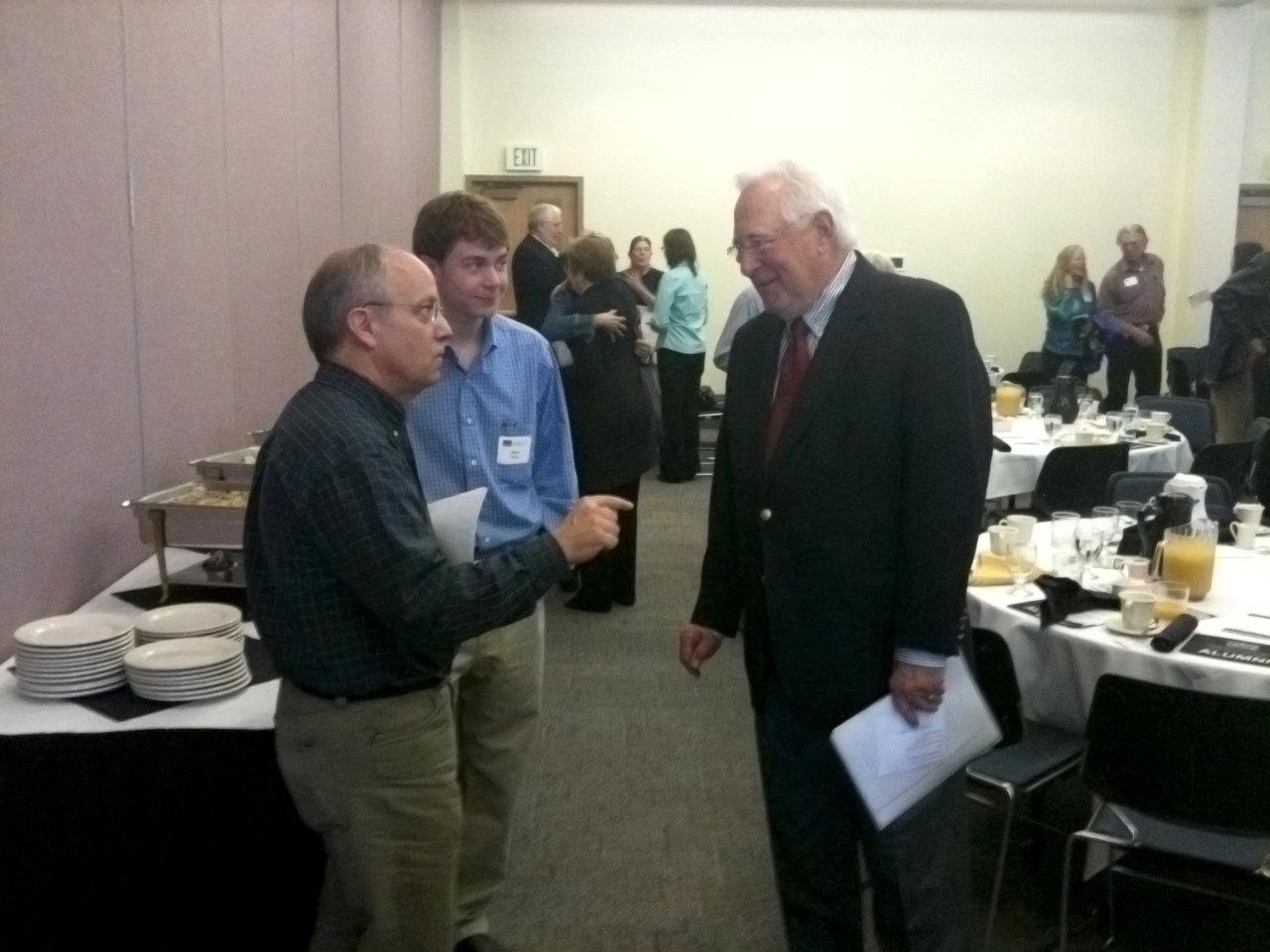 John Buechner talks with UCCS alumni