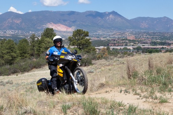UCCS police officer Dewey on one of the new motorcycles