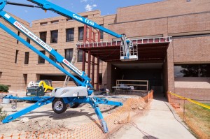 University Center south entrance construction