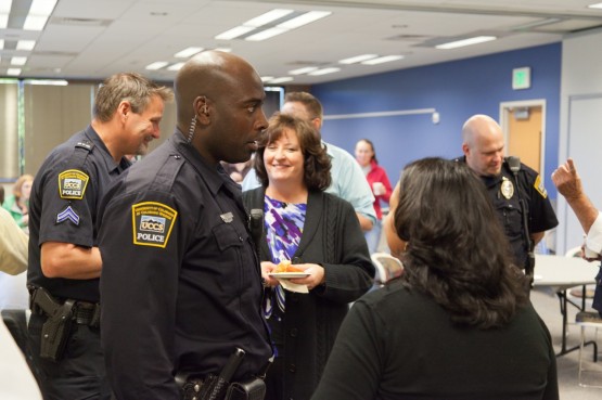 Officer Dilwood at the 2011 Cops, Coffee and Doughnuts event