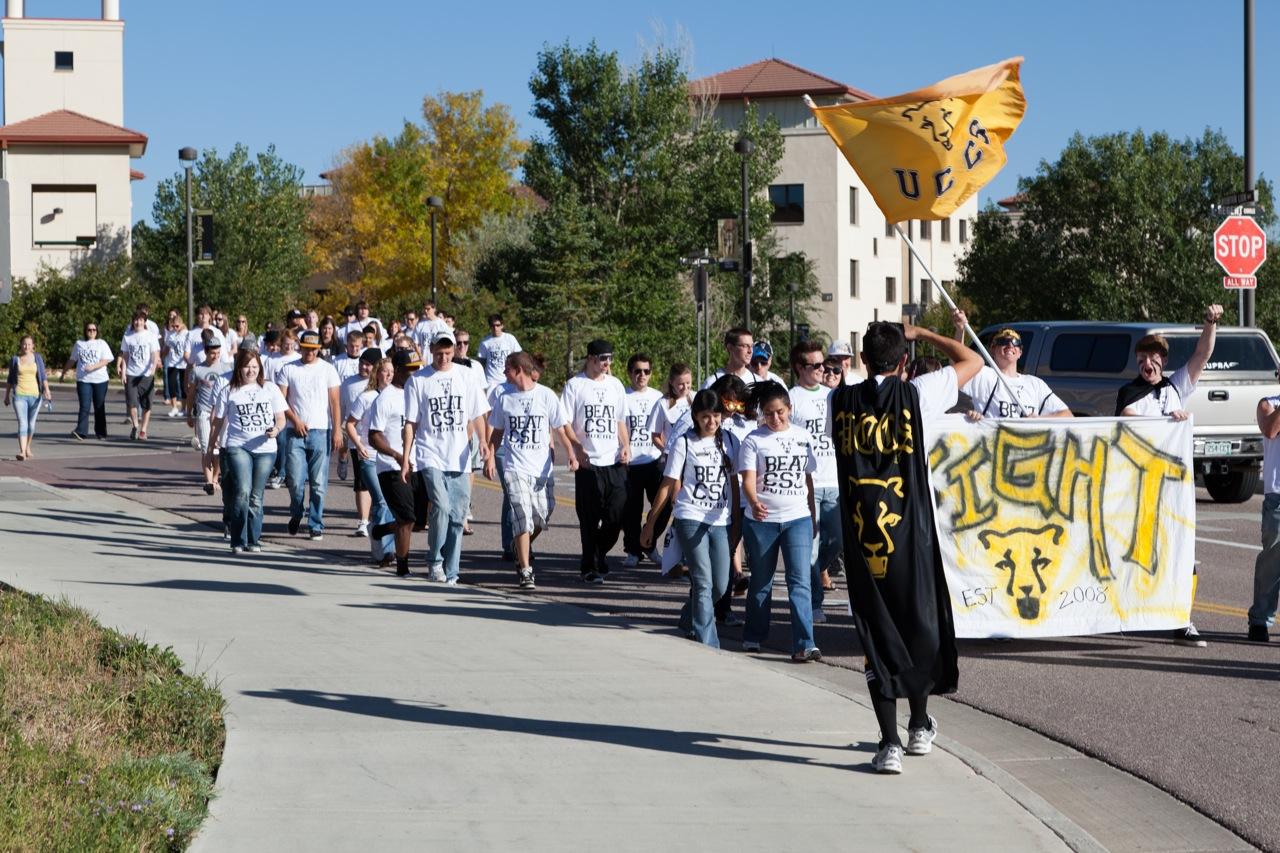 UCCS flag is waived as students march