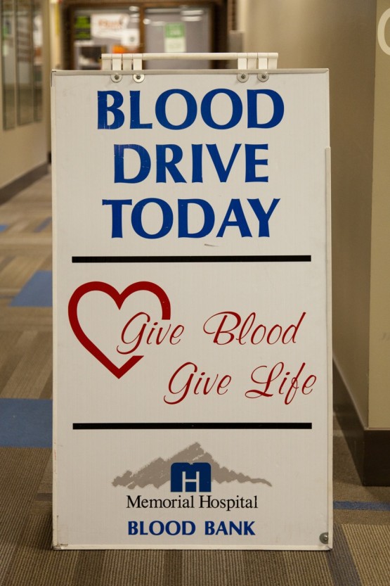 Blood Drive sign