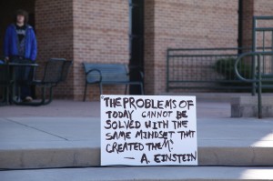 Sign with quote