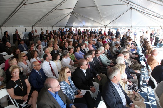Lane Center groundbreaking crowd