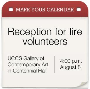 Reception for fire volunteers in GOCA at 4:00pm August 8