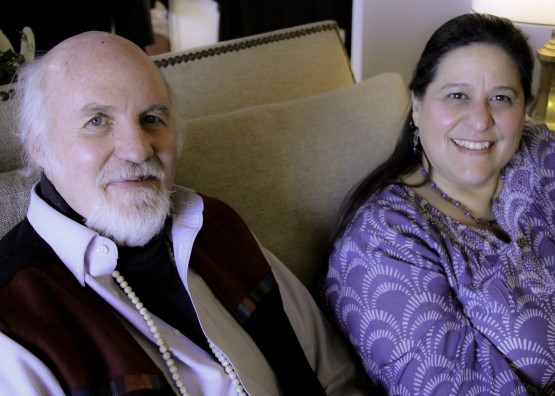 Steve Milligan and Christina Martinez enjoy a March 19 reception for faculty and staff who donated to the CU Foundation.