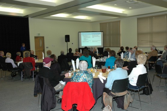 Retired faculty and staff received a campus update from Chancellor Pam Shockley-Zalabak at a Thursday luncheon.