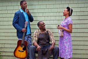 Calvin Thompson, left, Michael Broughton and Nambi Kelley will star in Seven Guitars. Photo by Isaiah Downing