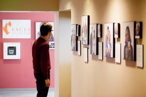 The "Faces of the Fire" exhibit in on display on the second floor of Dwire Hall.
