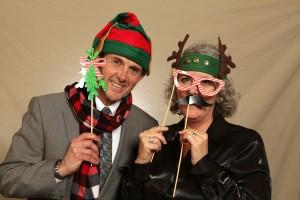 Homer Wesley and Tina Collins dress up in last year's photo booth
