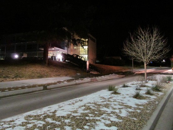 A Chevrolet pick up truck caught fire after a Jan. 10 incident. Photo courtesy UCCS Police Department.