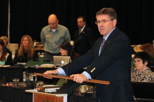 Steve Kirkham presents to the CU Board of Regents Wednesday morning.