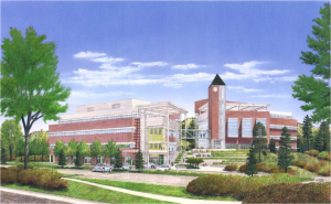 An artist's rendering of the Lane Center and Building 2