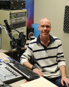 Ben Sloan in the UCCS Radio studio