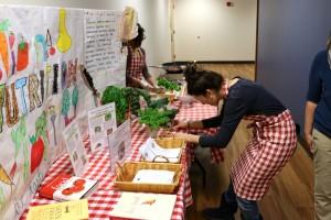 Salad greens and information about healthy eating began a March 21 forum.