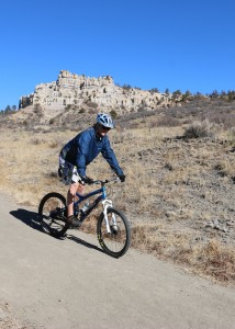 Daniel Bowan, coordinator, UCCS Recreation Center, surveys course in January 2014