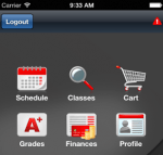 The  main page of the UCCS2GO app