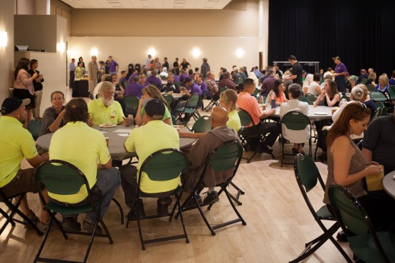 More than 100 faculty and staff enjoyed breakfast and were encouraged to get involved in campus activities during a Sept. 4 breakfast.