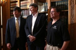 El Pomar Endowed Professors (from left) Michael Larson, Tom Duening and Terry Boult.