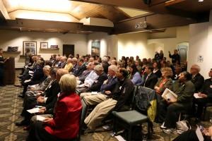 More than 100 education supporters attended a meeting at Penrose House Conference Center.