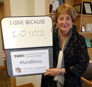 UCCS Chancellor Pam Shockley-Zalabak's #UNselfie