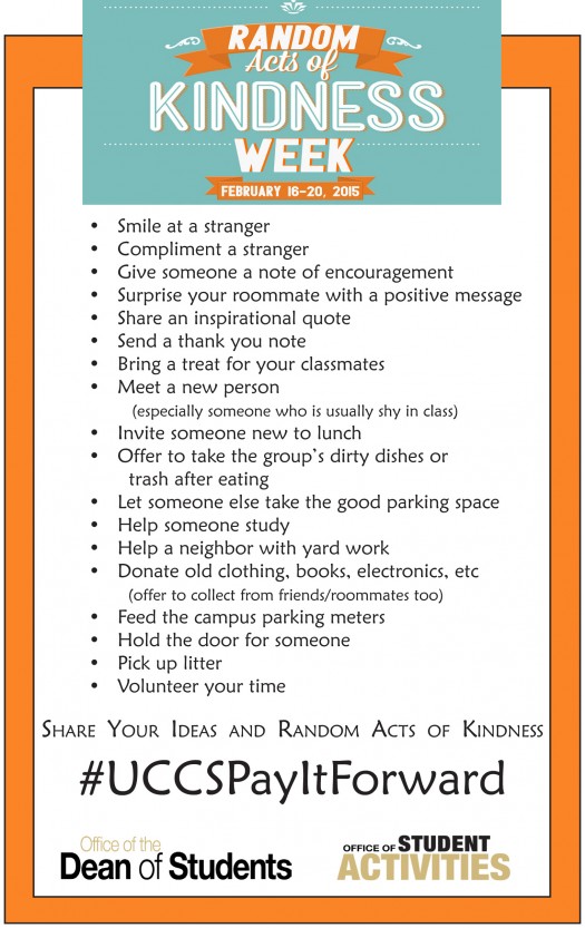 Random Acts of Kindness List