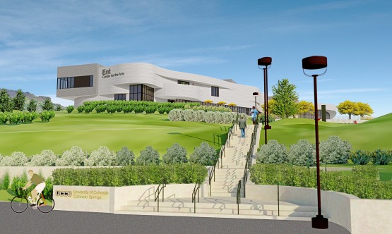 Ent Center for the Arts in artist's rendering from North Nevada Ave.