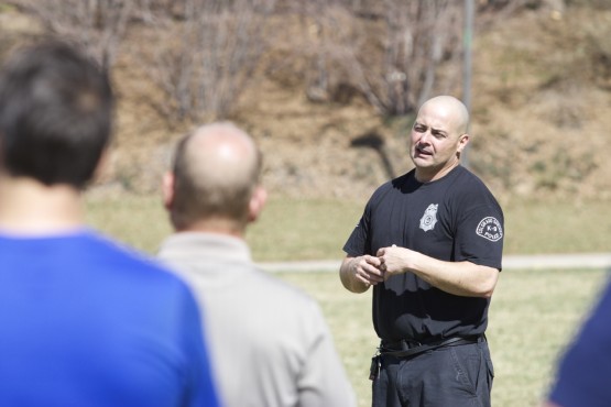 CSPD K-9 Sgt Brian Cummings answers audience questions