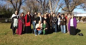 Volunteers from a previous year's efforts at the Fairview Cemetery pose for a group picture