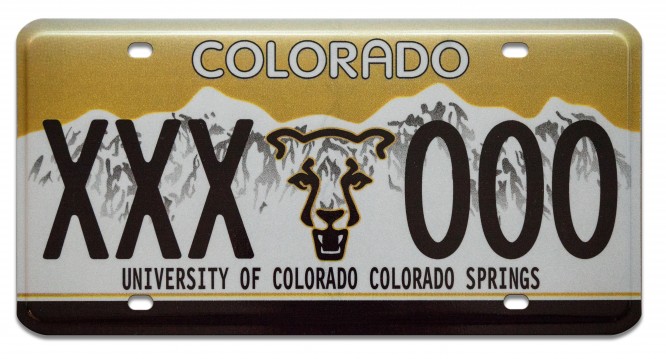 2015 UCCS license plate