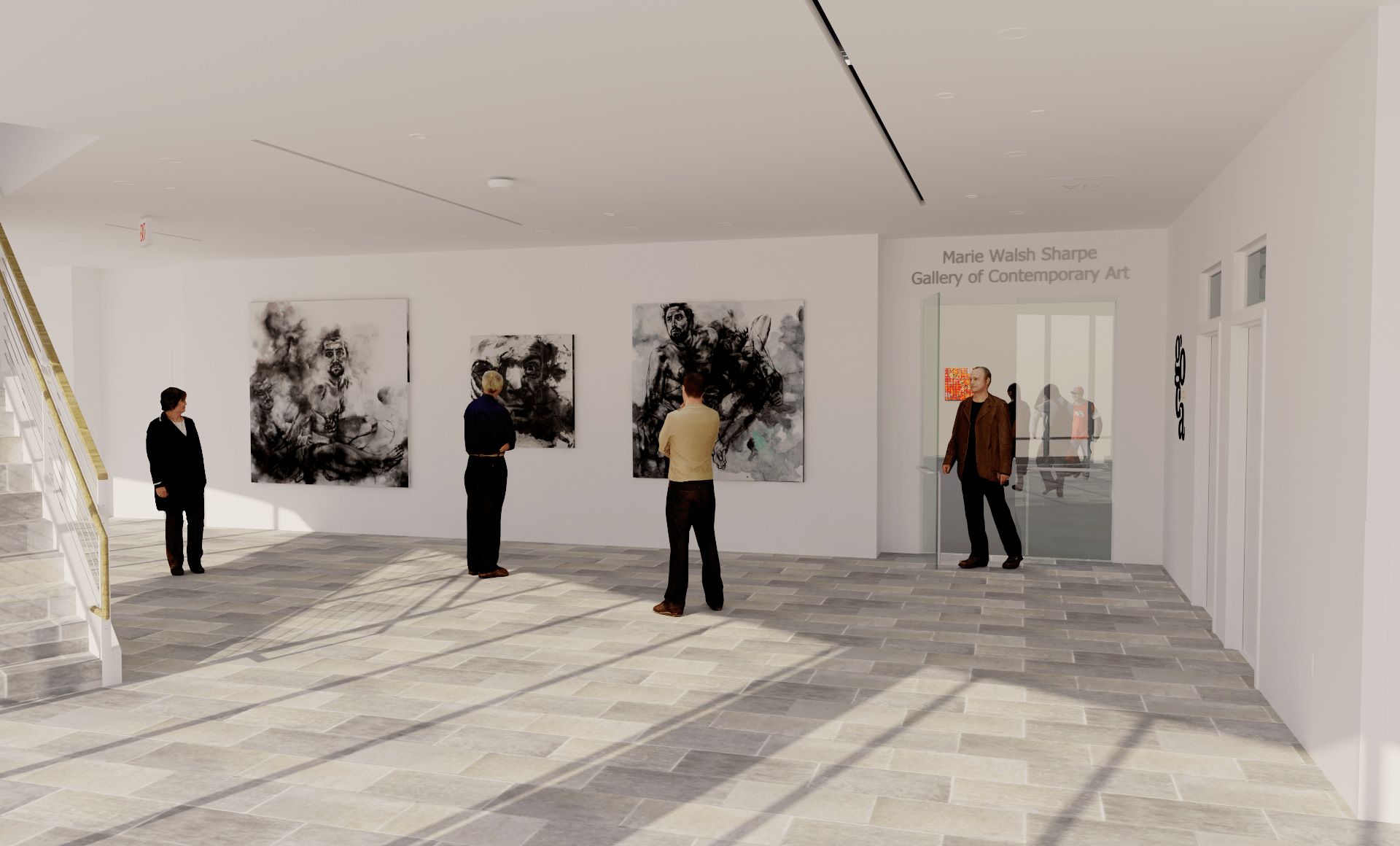 Rendering of the Gallery of Contemporary Art at the new Ent Center for the Arts. 