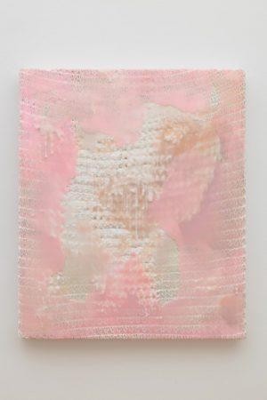 Afterword, by Amber Cobb, blanket, acrylic, silicone, 2015