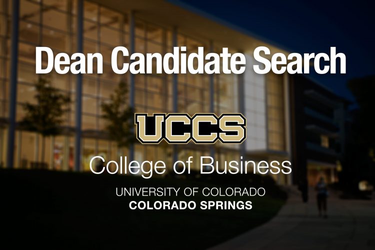 Graphic for dean of College of Business search
