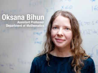 Oksana Bihun, assistant professor, Department of Mathematics
