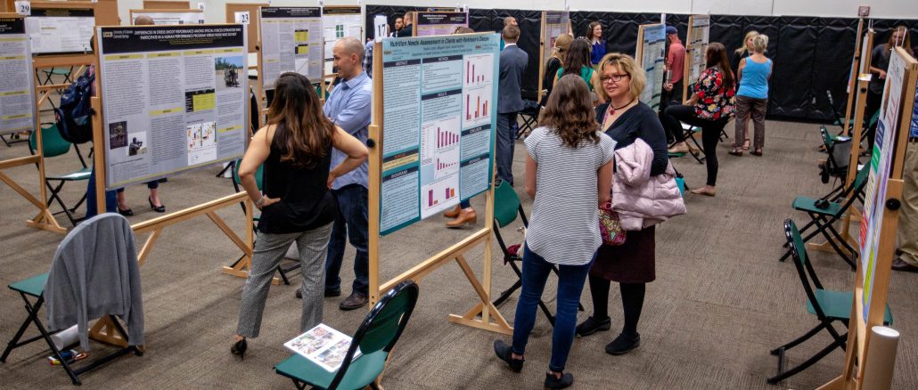 Students present during the 2018 Graduate School Research Showcase