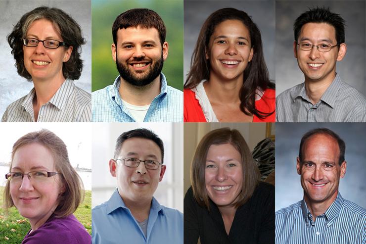 Headshots of eight UCCS faculty members awarded tenure