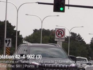 Screenshot from U-turn safety video