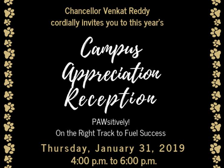 2019 Campus Appreciation Reception graphic