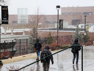 Students walking to class March 13, 2019
