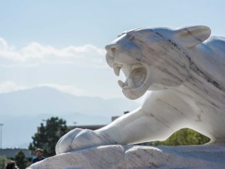 Mountain lion statue