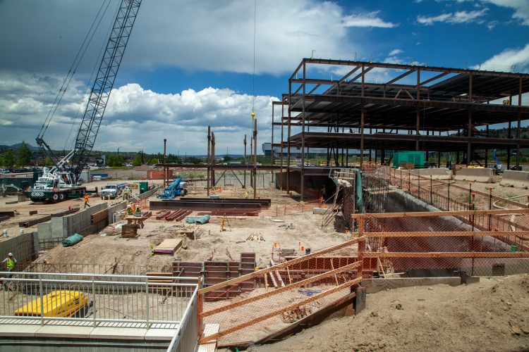 Construction on the William J. Hybl Sports Medicine and Performance Center