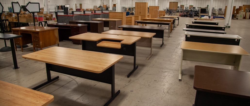 Desks for the surplus sale