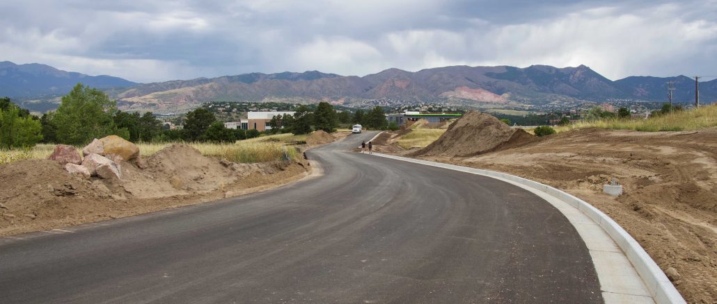 Spine Road paved